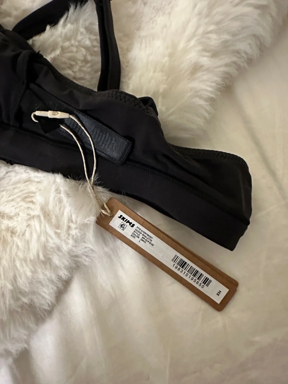 Skims  fits everybody scoop bralette onyx black New Large - Picture 6 of 7